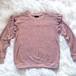 J. Crew Super Soft Mauve Ruffle Shirt  - M